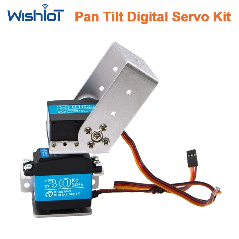 2 DOF Dual Axis Pan Tilt Bracket Kit Horizontal Vertical Servo Mount Frame Holder for Robotic Arm Smart Robot Assembly DIY