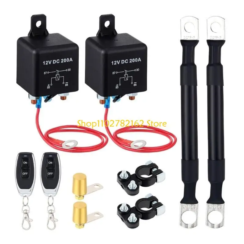 

547B Remote Operated 12V 200A Battery Disconnect for Car, Trucks, Motorhomes Antitheft, Antidrain Solution Secure Parking