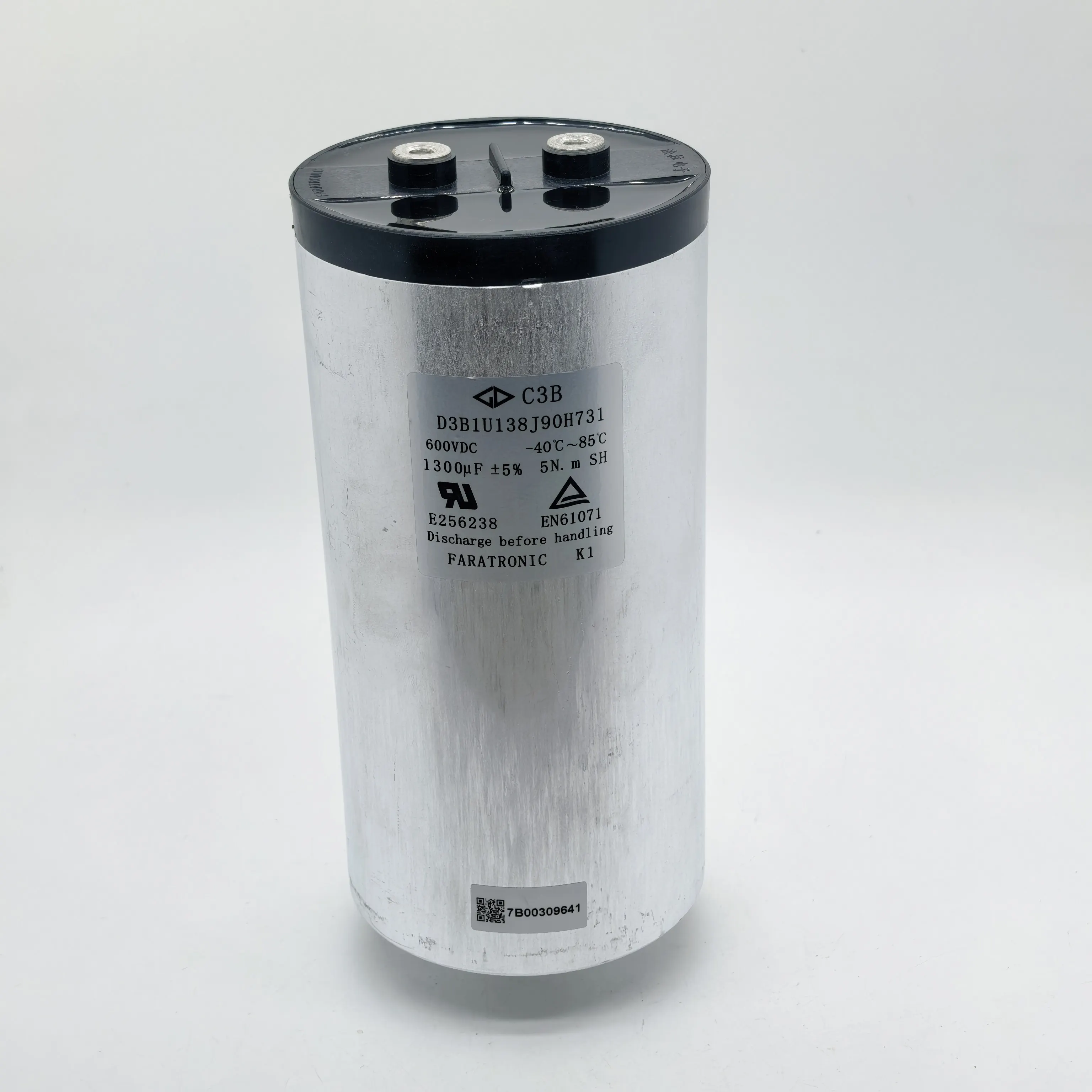 

D3B1U138J90H731 1300 мкФ 600 В Высокоточный тонкопленочный конденсатор для фильтрации и накопления энергии