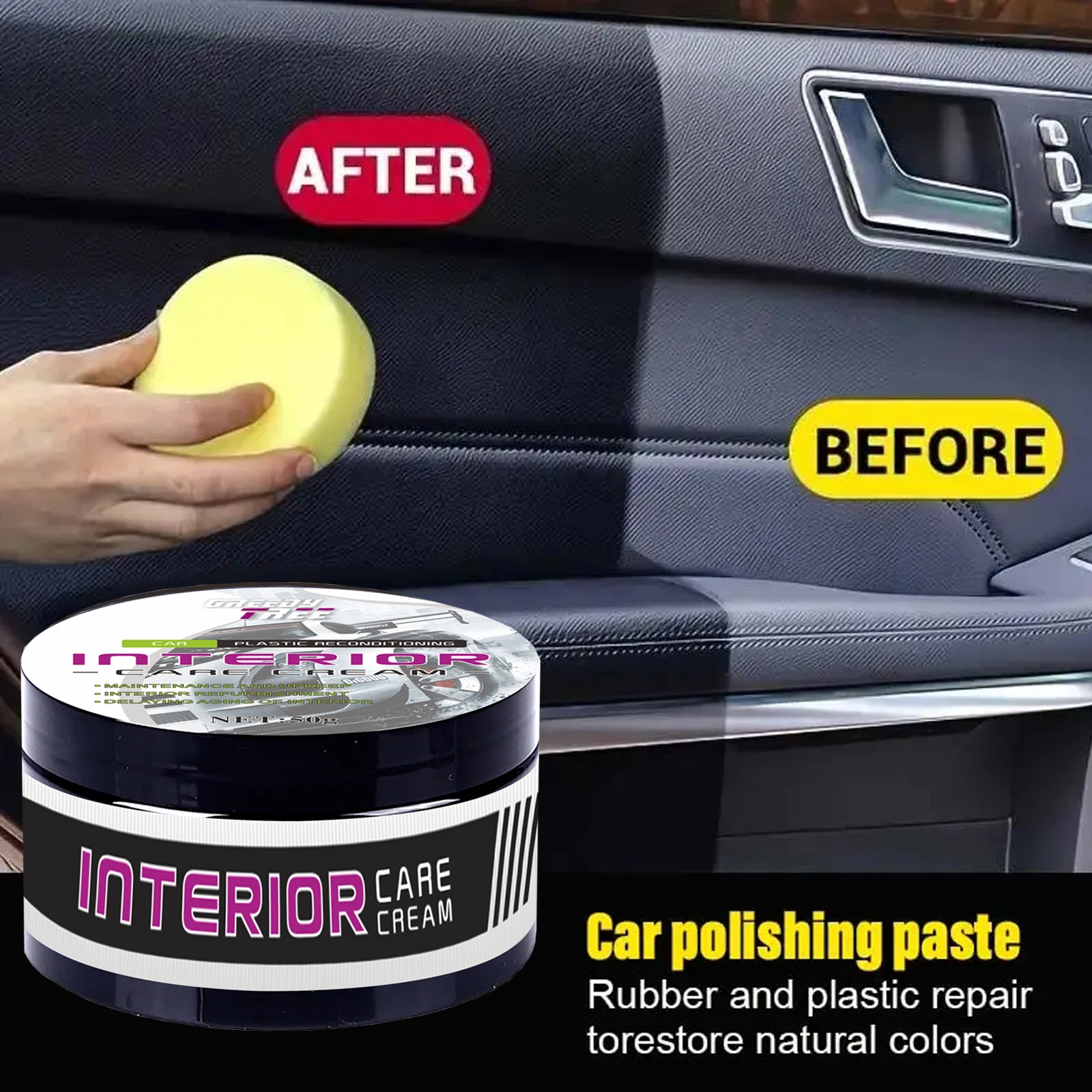 Interior plastic repair wax, car dash wax repair agent, leather sofa seat care, car maintenance and interior decoration products