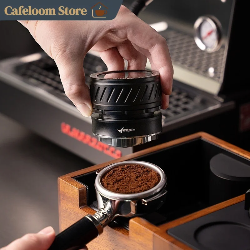 Feepie Thor Dual‑Bearing Gravity Coffee Distributor 58mm Espresso Self‑Gravity Distributor Constant‑Force Impact Coffee Tamper