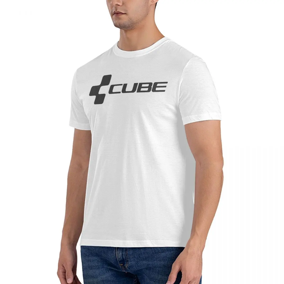 Small Cube Bike Black T Shirt Summer Y2K Fun T Shirts Cotton Leisure Tshirt For Mens Short-Sleeved Print Tops