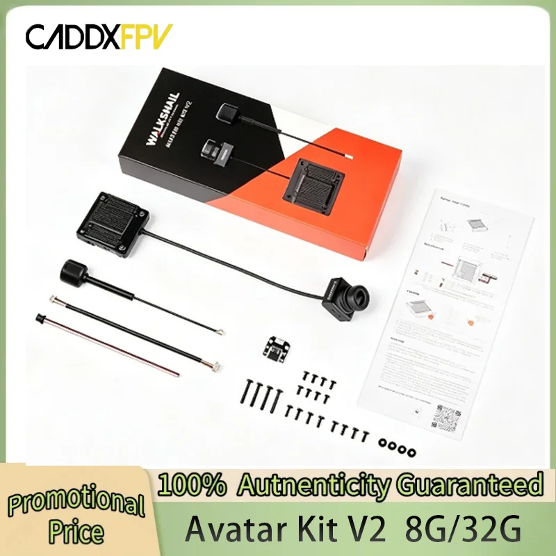 

CADDXFPV Walksnail Avatar HD Pro Kit HD Kit V2 with Gyroflow 32G 8G VTX Digital Image Transmission for FPV DJI Drone DIY Parts