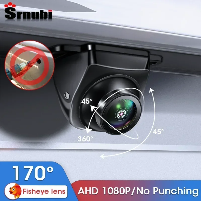 

Srnubi Fisheye Lens AHD CVBS Vehicle Rear View Car Camera Starlight Night Vision 170 Degree Reversing Front Cam for VW Ford Lada