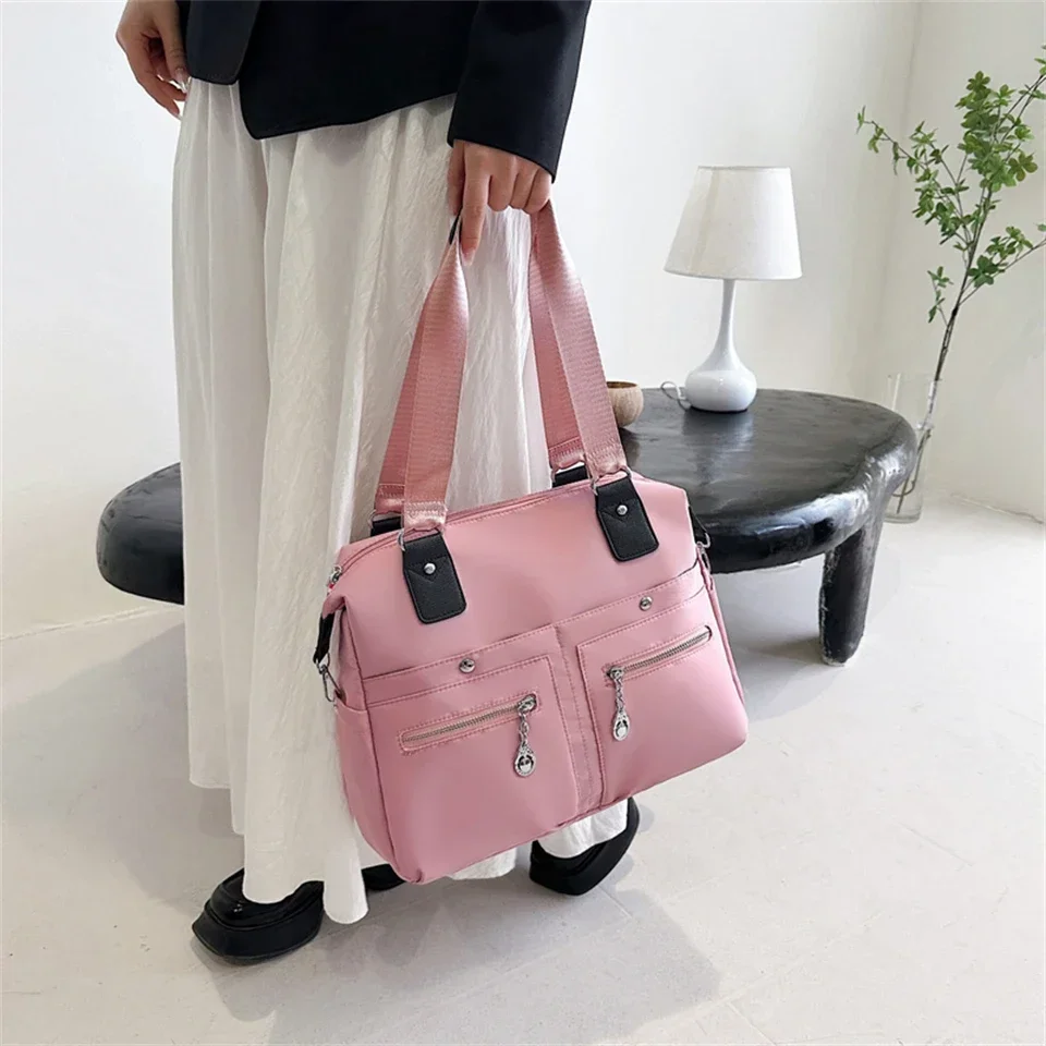 Multi-Pocket Tote Bag Handbag Shoulder Bag for Women Waterproof Large Capacity Shopping Travel Crossbody Ladies Messenger Bag