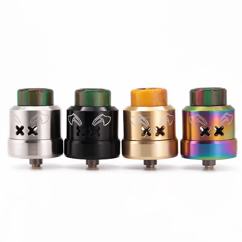 Cigarrillo electrónico Dead Rabbit Max RDA, atomizador de 28mm, doble bobina, vaporizador de cubierta grande, tanque de Vapor de cigarrillo electrónico de 7mm de profundidad