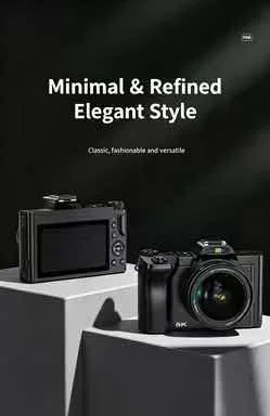 5K Digital Camera 48MP 6‑Axis Anti‑Shake Auto Focus 16X Zoom 3.5‑Inch Screen Vintage Cam For Photography Video Vlog