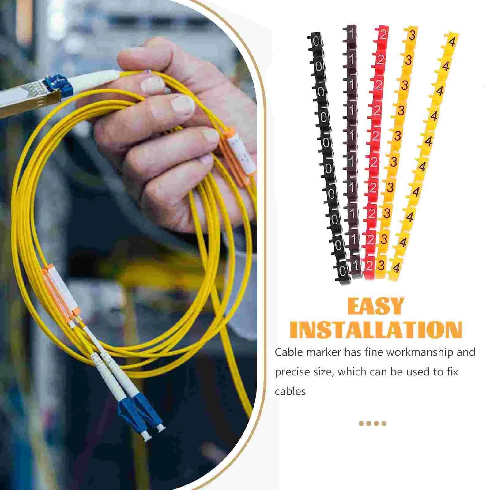 150 Pcs Wire Number Label Ties Cords Binders Cable Identification Tags Marker Identifier Multicolor Markers Electric