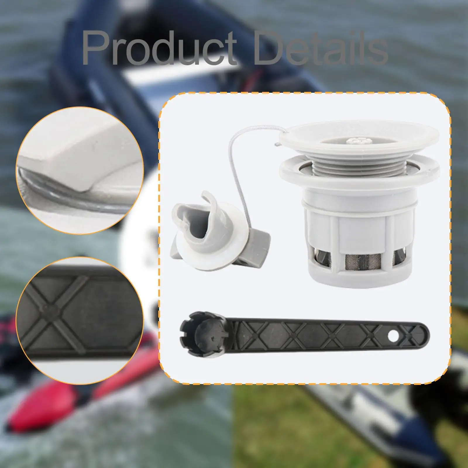 Inflatable Boat Valve Replacement for Kayak Raft Accessory with Filter Mesh