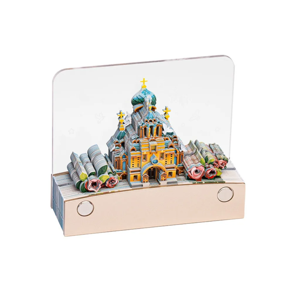 Saint Sophia Cathedral Harbin Themed 3D Stereo Paper Carving Tear Off Sticky Note City Cultural Creative Gift Souvenir