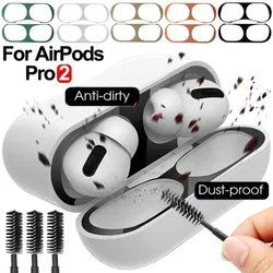 Dust-proof Sticker for Apple AirPods Pro Ultra-Thin Metal Dust Guard Protective Earphone Film for AirPods Pro 2 Cleaning Sticker