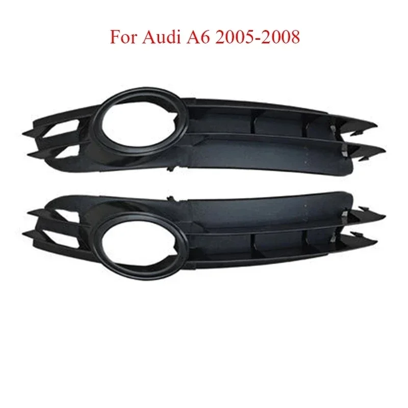 

2pcs Left Right Front Bumper Fog Light Grille Grill Cover for Audi A6 Quattro C6 2005 2006 2007 2008 4F0807681A 4F0807682A