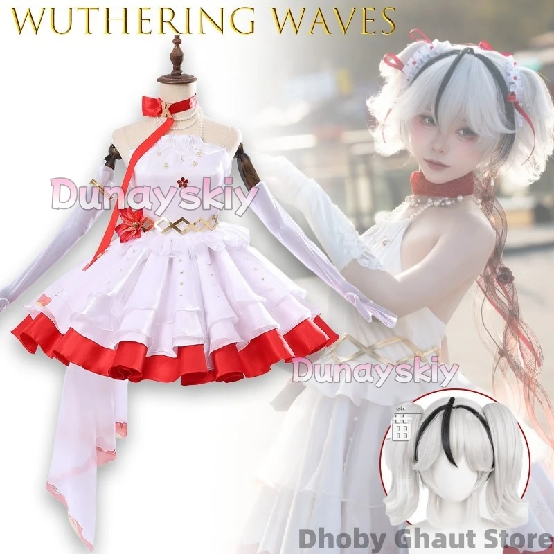

Female Full Set Of Cosplay 코스프레 For Chum In Wuthering Waves Collaboration Anime Game Outfit For Comic Con Stage Halloween Cos
