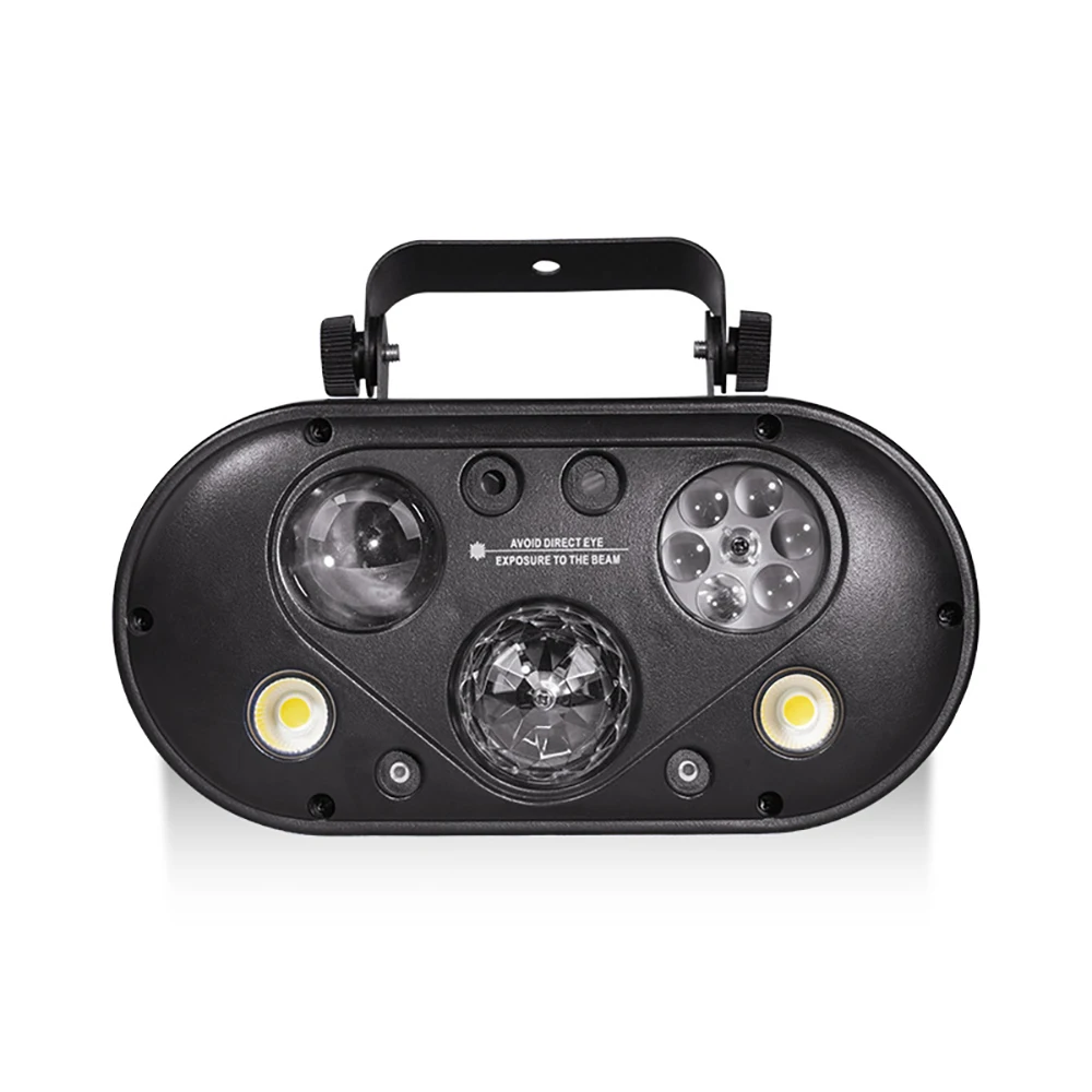LSLYB Mini Six-in-1 Party Effect Light Stage Light Laser+Strobe+Magic Ball+Water Pattern With Remote For Disco Party Dj Bar