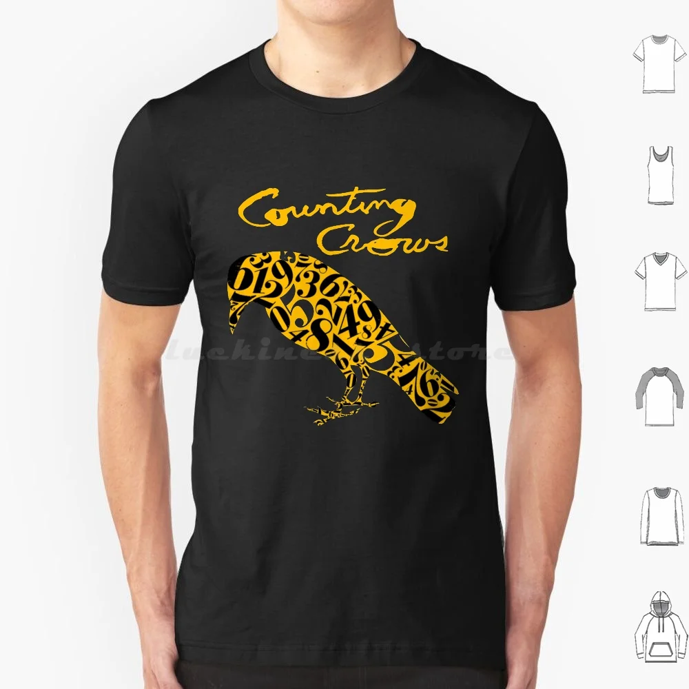 Camiseta de algodón 100% de gran tamaño con estampado de cuervos, diseño de cuervos con máscaras, cuervos de la galaxia, cuervos activos, cuervos por aquí, letras de música, Anna comienza a contar
