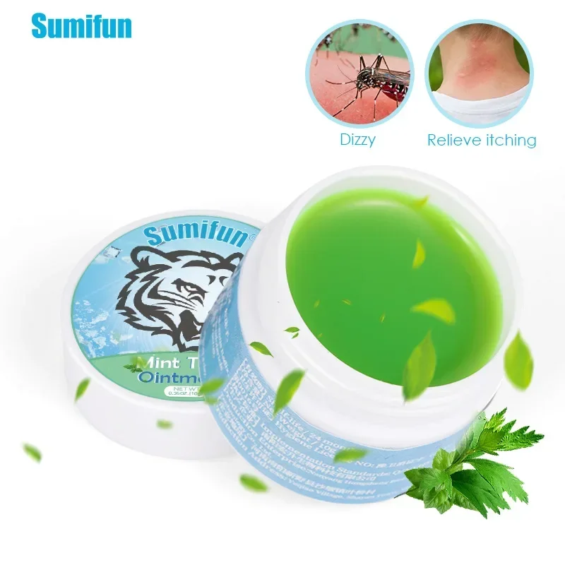 1 PC White Tiger Mint Ointment Relieve Dry and Itchy Skin Cooling Cream Prevent Insect Bites Skin Redness and Swelling Treatment