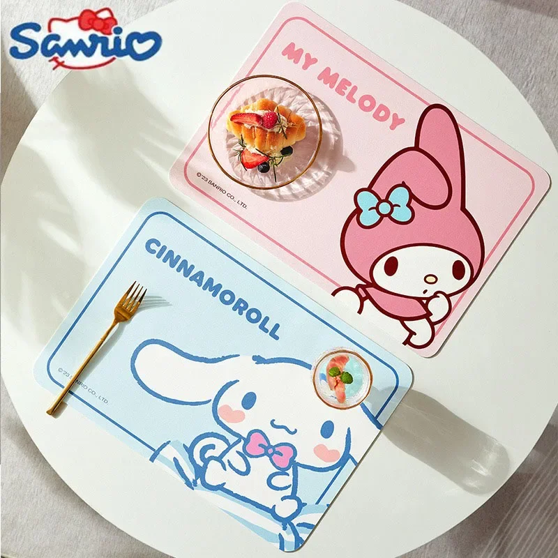 Sanrio Hello Kitty Tischset Melody Isolierte Tischmatte Cinnamoroll Wasserdicht und ölbeständig High-End-Esstischmatte Home Goods