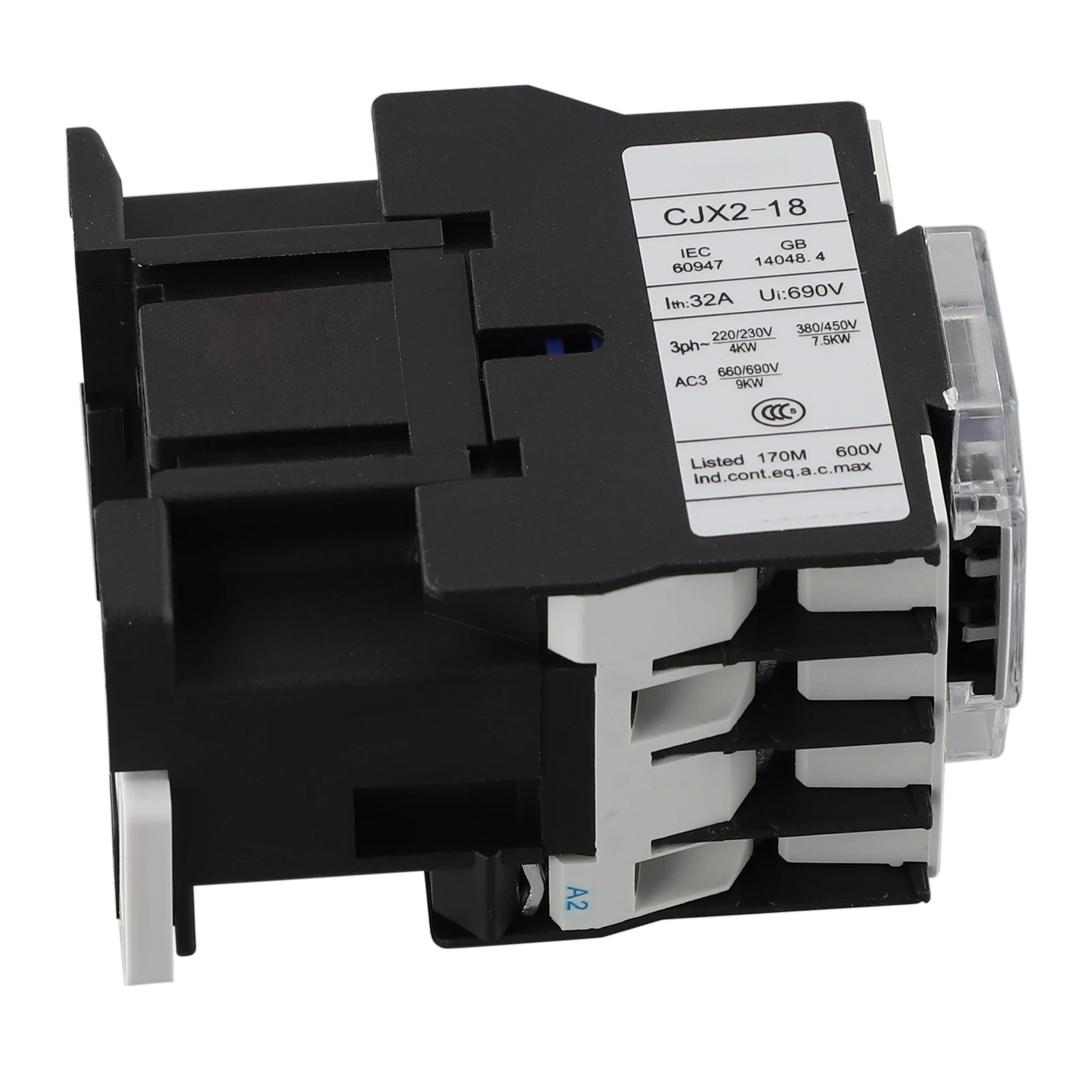 Power AC Contactor AC 220V AC Coil CJX2-1810 Motor Starter Relay Plate Front Wiring 3-Phase 32A Ith NEW Practical