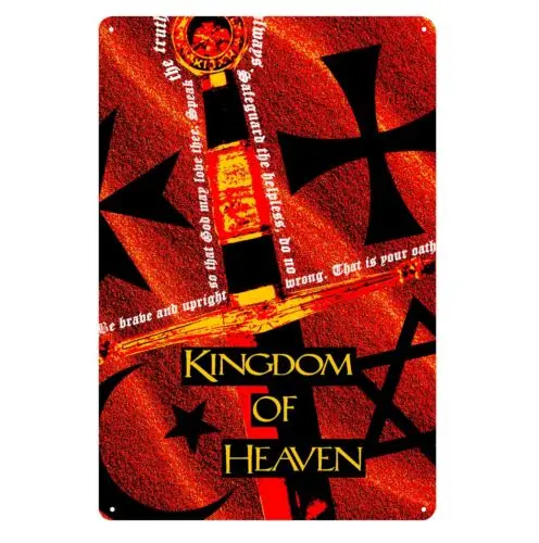 Kingdom of Heaven Ridley Movie Metal Poster Tin Sign 20x30cm