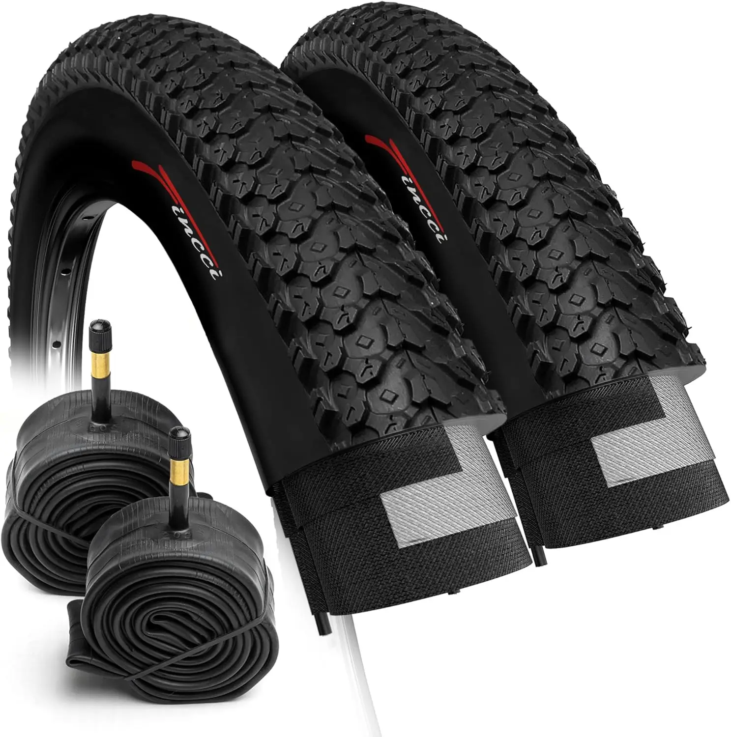 

Set 26 x 2.125 Bike Tires 57-559 Foldable with Schrader or Presta Valve Inner Tubes for MTB Hybrid City Bike Bicycle Cycle