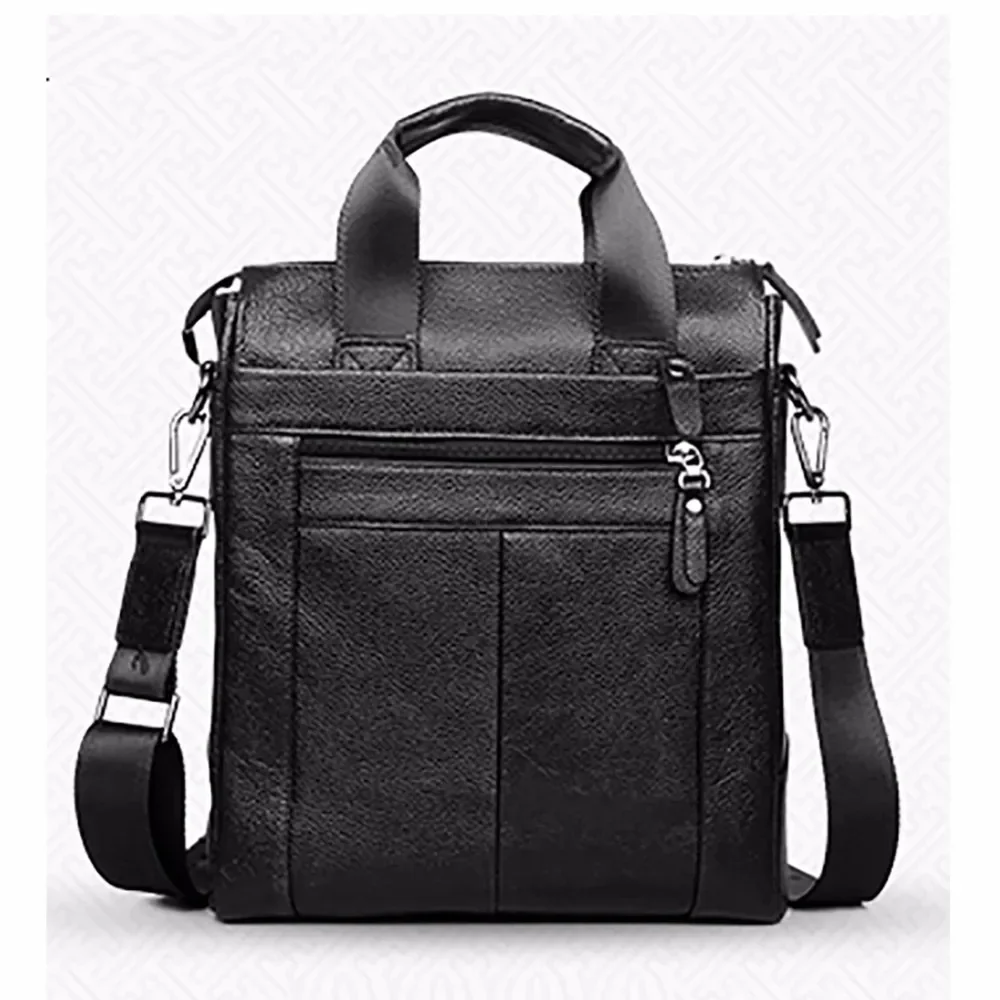 Bolso de mano con asa superior para hombre, Maletín de negocios de cuero genuino, bolso de hombro cruzado