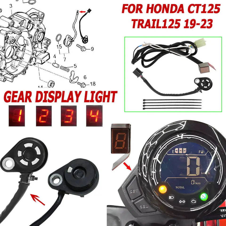 

Gear Display Light Indicator Monitor For 2022 HONDA CT125 Trail125 2019-2023