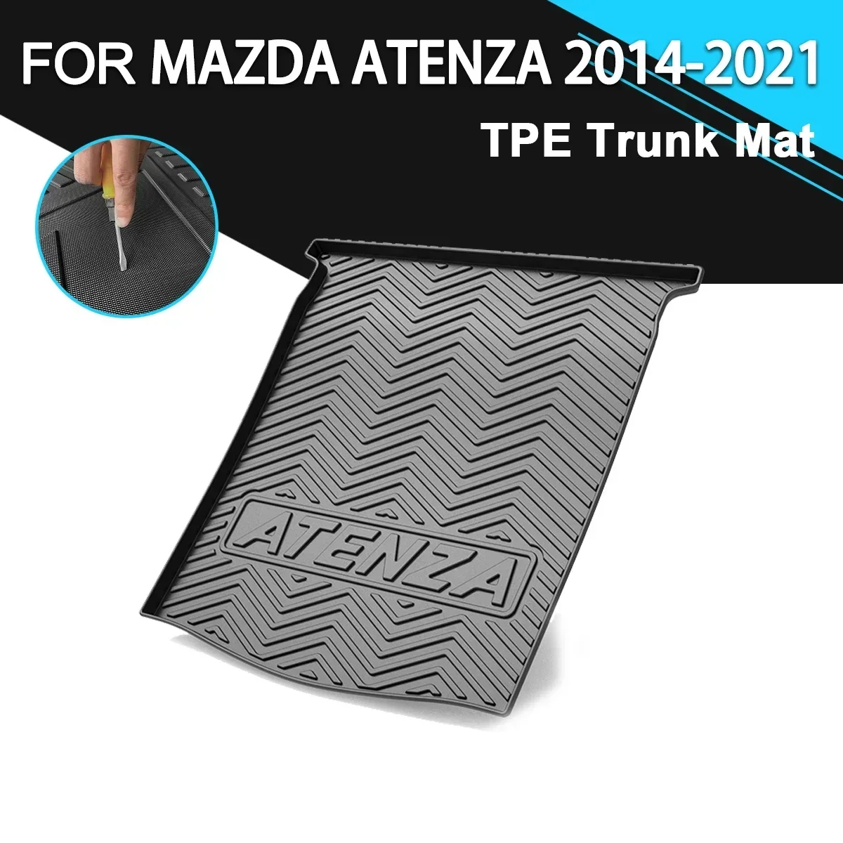 

Car Rear Trunk Cover Mat Rubber TPE Waterproof Non-Slip Cargo Liner Accessories For MAZDA ATENZA 2014-2021