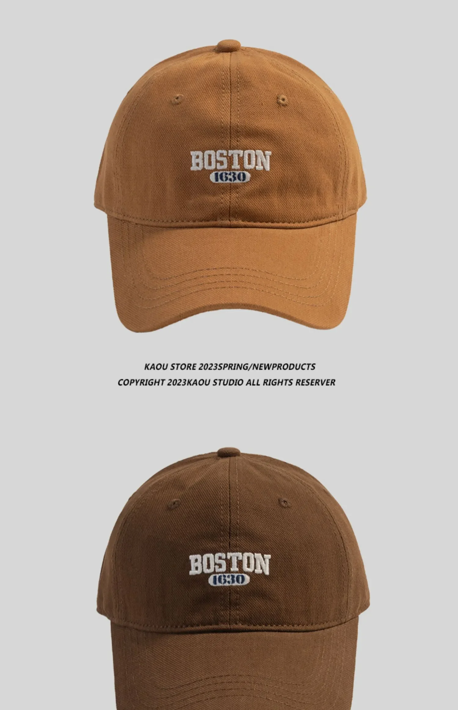 BOSTON 1630 Große Größe 62cm Ins Bestickte Schirmmütze Koreanischer Stil Vielseitige Gebogene Krempe Trendige Herren Frühling Herbst Baseballkappe – Detail 11