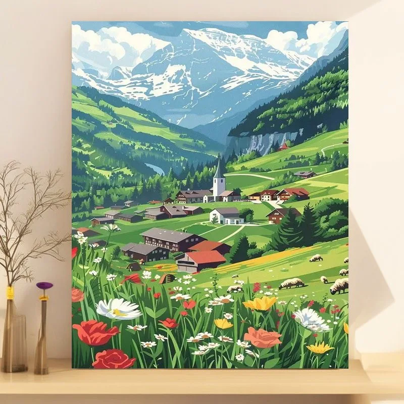 

C-0001 Nordic Minimalist Landscape Oil Painting - Modern Abstract Nature - Neutral Colors