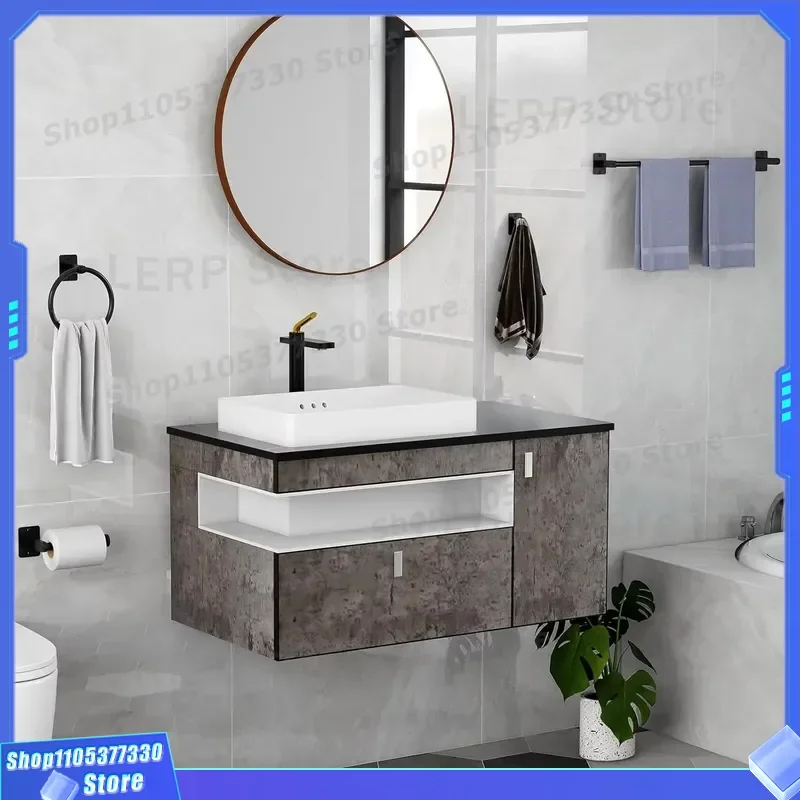 Matte Black Bathroom Accessories Set 4 Piece Aluminum Alloy Wall Mount Towel Bar Toilet Paper Holder Coat Hook Hardware Kit