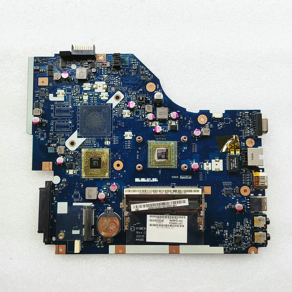 

LA-7092P For Acer aspire 5253 5250 NOTEBOOK MBNCV02002 Laptop Motherboard P5WE6 LA-7092P MBRJY02001 tested working