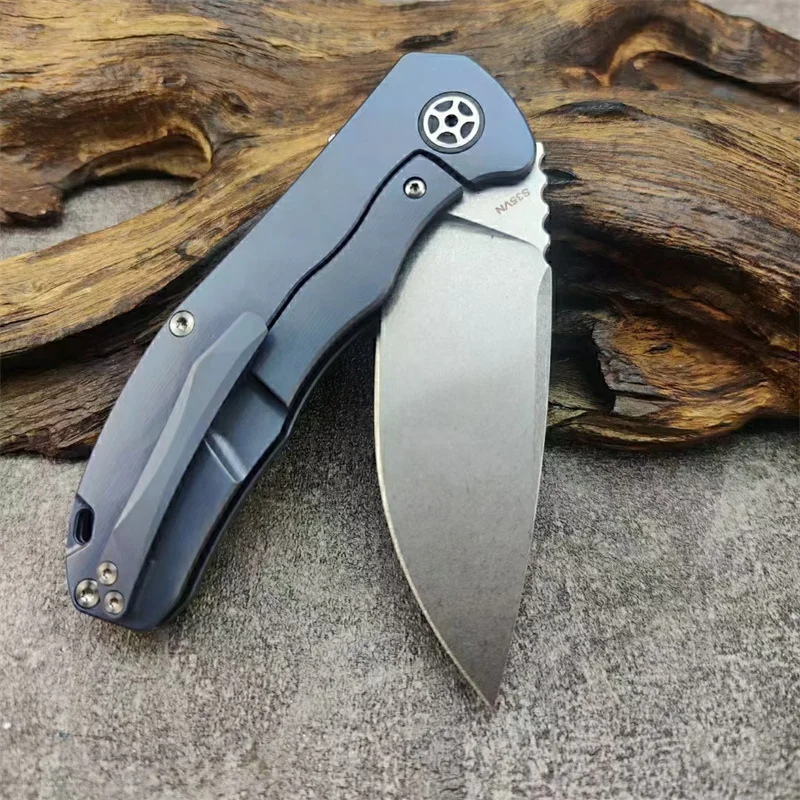 CH CH3504 Folding Knife Pocket S35VN Blade Titanium Handle Tactical Hunting Survival Flipper Military Outdoor Camping EDC Knife