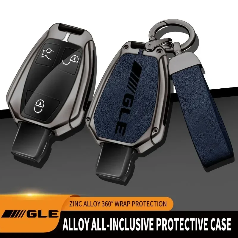 Portachiavi per auto in lega di zinco per Mercedes Benz GLE450 GLE350 GLC320 GLC400 protezione per telecomando per Mercedes Benz GLE Key Cover