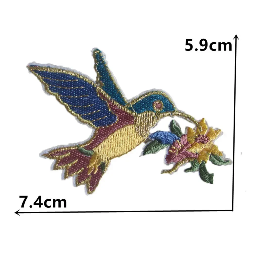 Bird and parrot pattern embroidery hot melt adhesive hot stamping cloth stickers DIY matching decorative clothing accessories