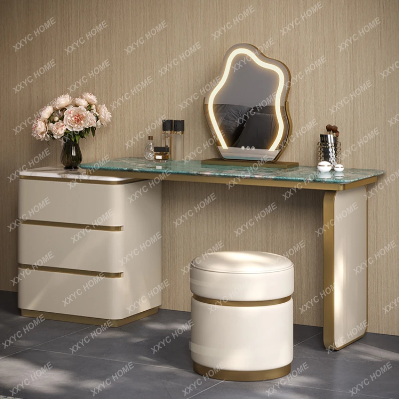 

Light Luxury Dressing Table Bedroom Modern Fashion Simple Marble Integrated Makeup Table