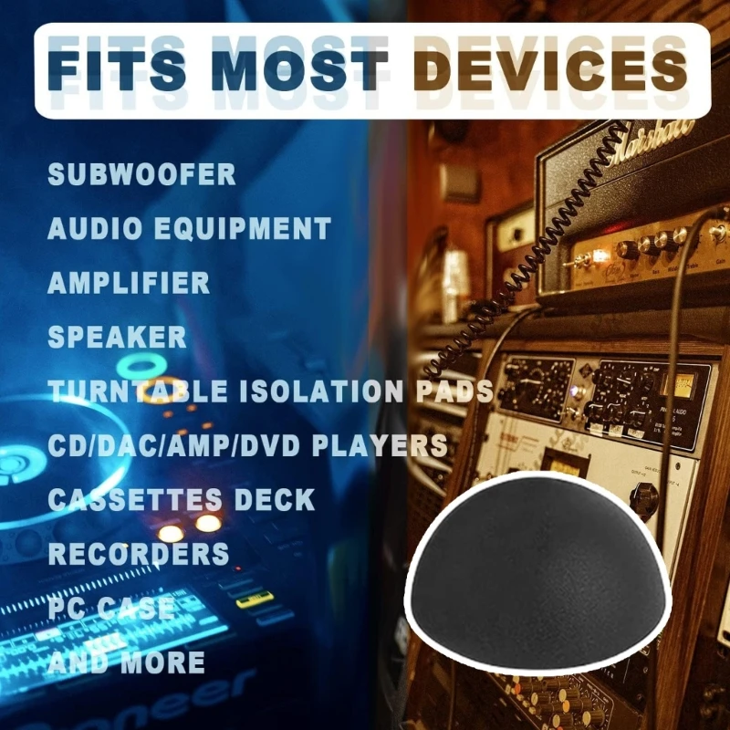 B2EF 4pcs Almohadilla pies absorbiendo choque 30 mm para amplificadores amortiguadores vibración silicona con