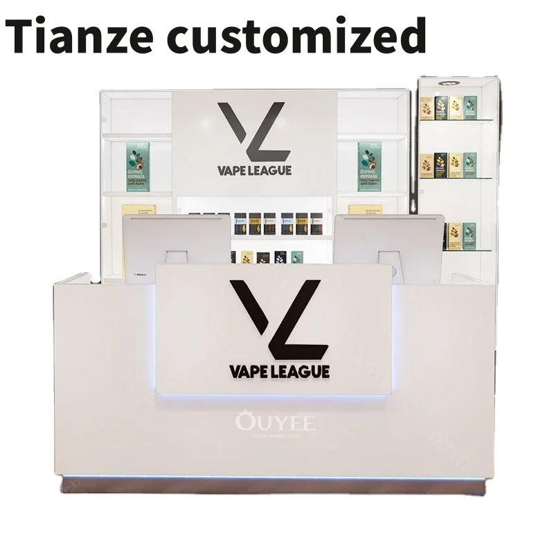 

Customized-Cigar Retail Display Stand And Cabinets Glass Display Showcase Cabinet Dispensary Shelves Smoke Shop Retail Store Cas