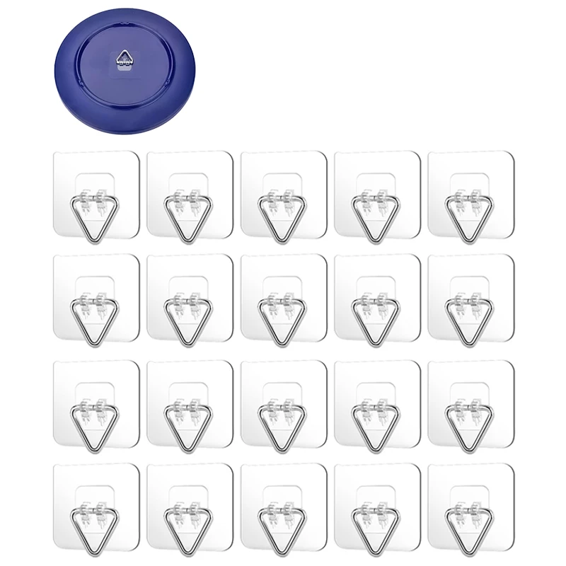 

20PCS Plate Hangers For The Wall Wall Plate Hangers Invisible Adhesive Plate Wall Hangers For Display Vertical Plate Holder
