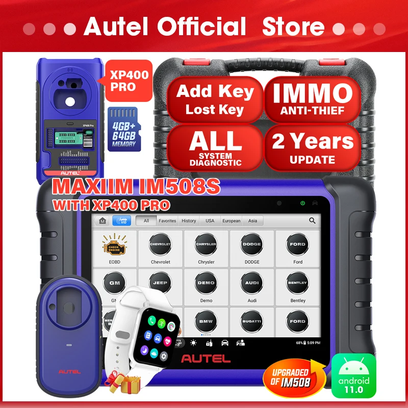 Autel MaxiIM IM508S Key Programming Tool IM508SPRO Car Key Programmer OBD2 Auto Automotive Scanner XP200