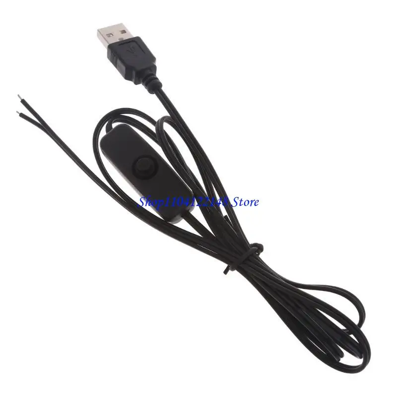 P9FA USB 2.0 A Male Plug and 2 Pin 2 Wire DIY Soldering Power Cord for 5V LED Lights Cameras LED Strips, Desk Lamp