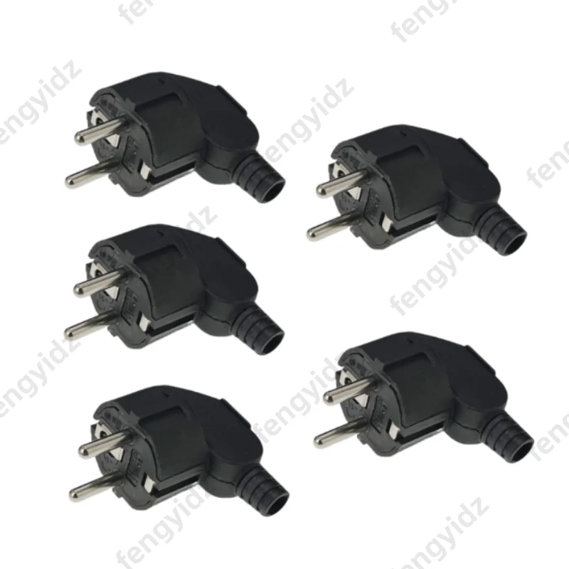 16A EU 4.8mm AC Electrical Power Rewireable Plug Male for Wire Sockets Outlets Adapter Extension Cord Connector Plug