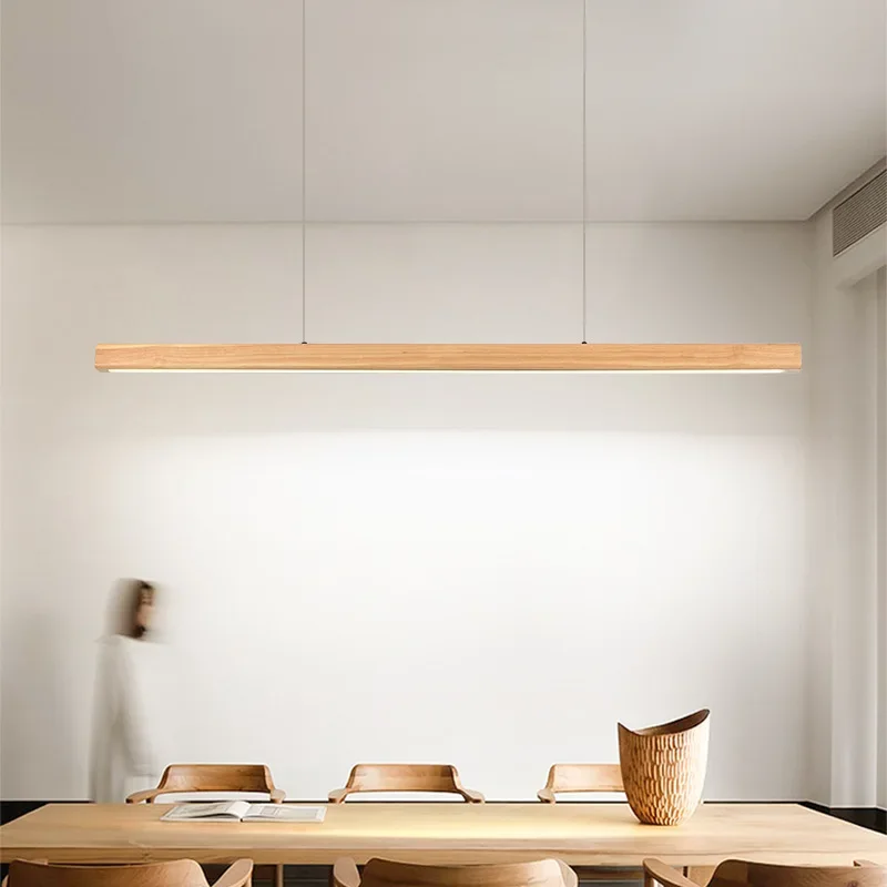 Chandelier Japanese-style simple long bar light Zen new Chinese-style office LED lamp
