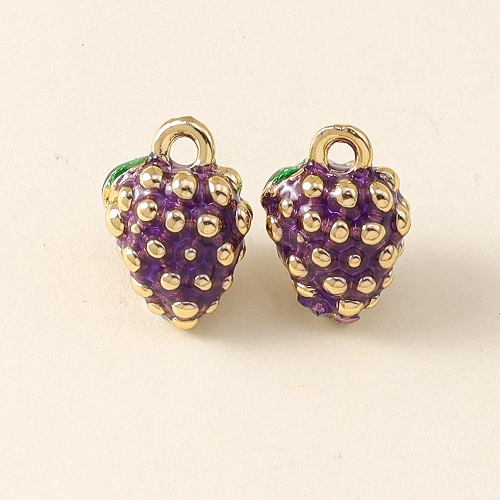 5pcs Cute Fruit Charms for DIY Jewelry Making
