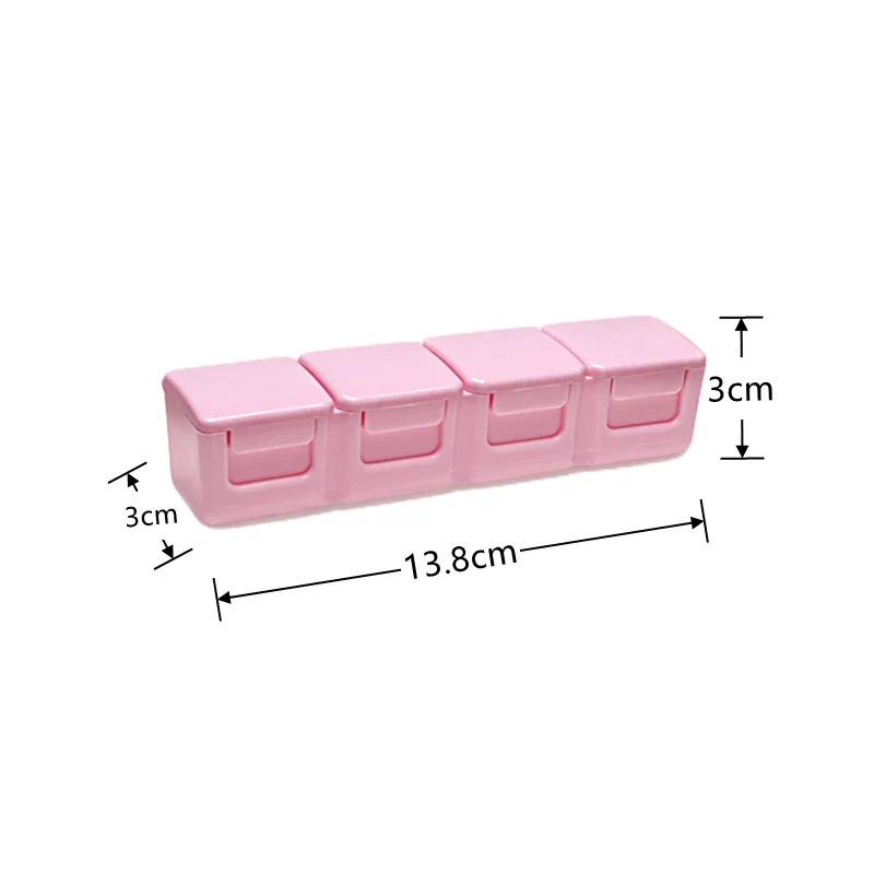 Portable Travel Small Pill Box Cases Container Organizer Storage Tablets 4 Grids Vitamin Pills Medicine FishOils Drug Separation