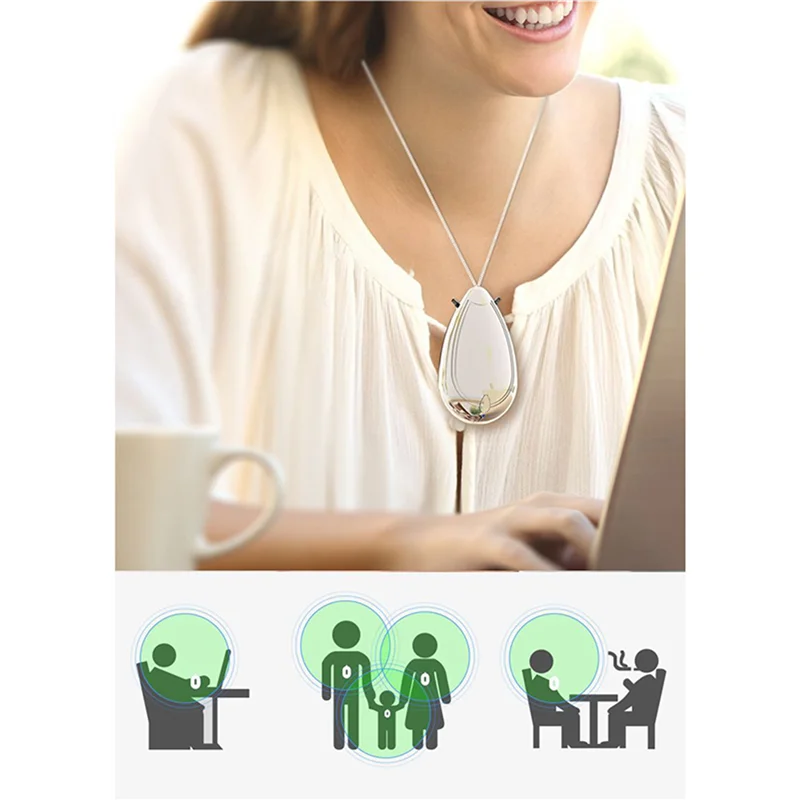 Запчасти для дома 5X Модный персональный носимый мини-портативный перезаряжаемый отрицательный подвесной очиститель воздуха на шею