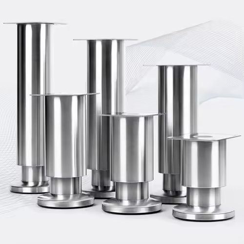4PCS Height Adjustable Stainless Steel Furniture Feet Legs Kitchen Cabinet Sofa Legs Round Stand furniture leg - Image 4