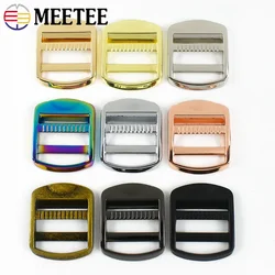 2/4/10Pcs Meetee 19/25/32/38mm Metal Adjustable Buckle Bag Straps Tri-Glide Clasp Webbing Connect Slider Buckles DIY Accessories