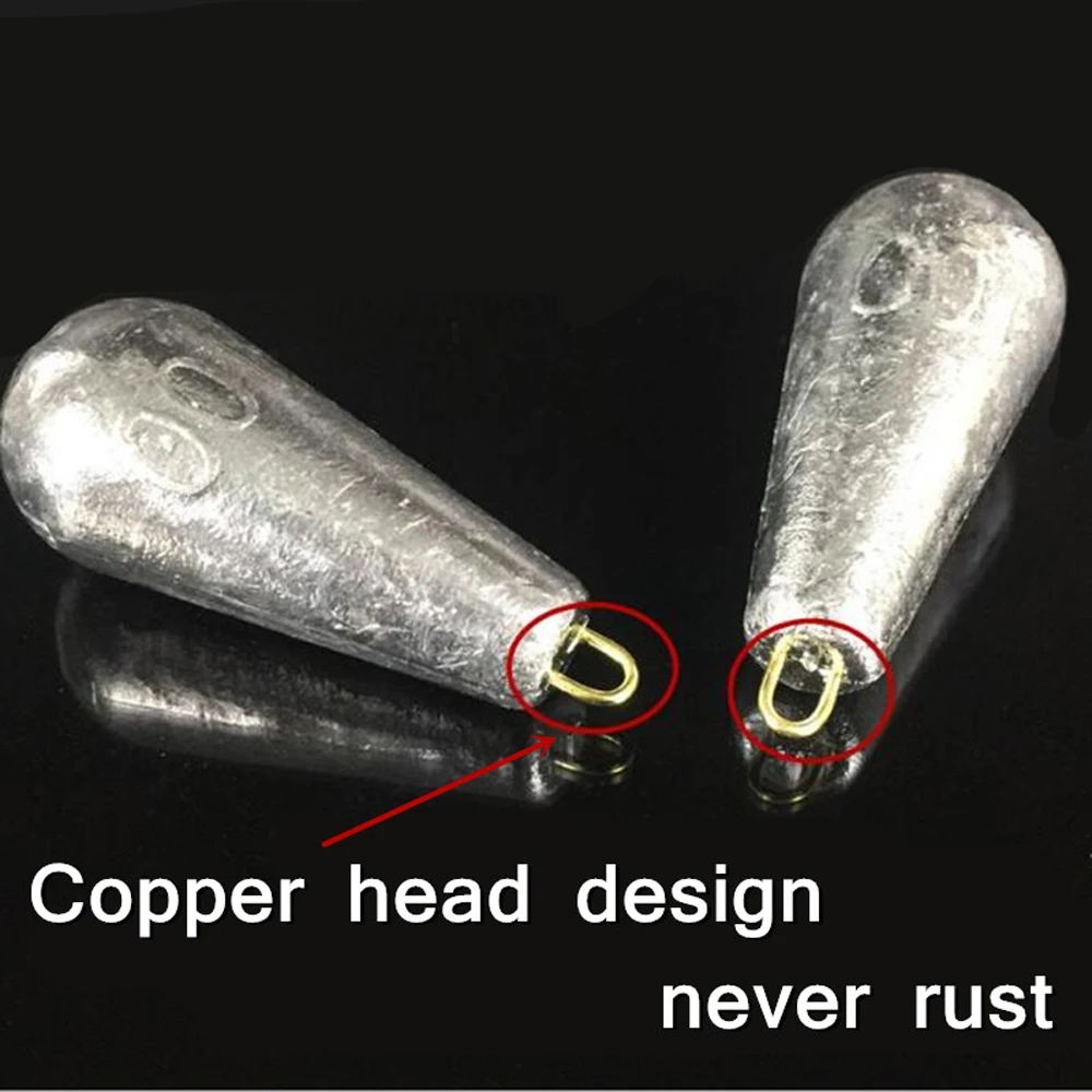 5 قطعة/الوحدة الأوزان حجم 10 جرام-100 جرام قطرات الماء الرصاص الغطاسون الرصاص الأوزان سبليت النار