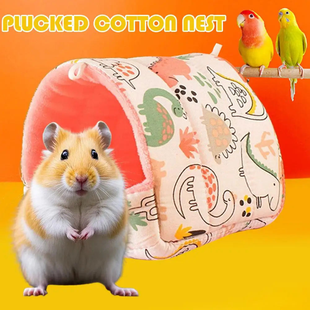 أفخم عش الهامستر لينة القطن عش دافئ مريح قفص الطيور يستريح أرجوحة الحيوانات الأليفة قفص ببغاء الشتاء اكسسوارات كهف J0N8 #1
