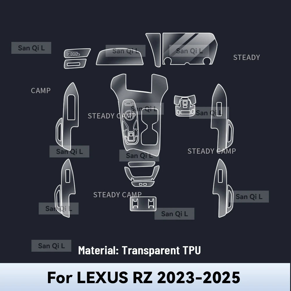 Transparent TPU For LEXUS RZ 2023 2024 2025 Car Center Console Media Dashboard Navigation Anti-scratch Protector Interior Film
